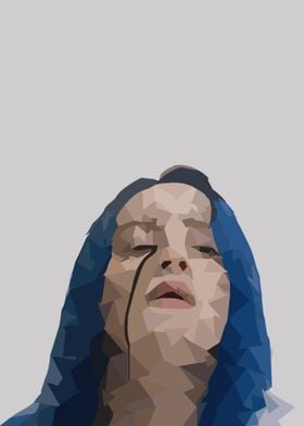 Billie Eilish Low Poly Portrait