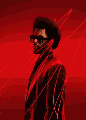 The Weeknd Red Portrait