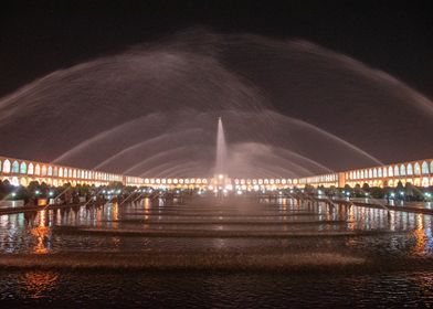 Night Fountains in a Persian Square