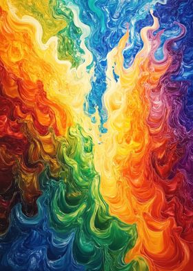 Abstract Rainbow Swirls