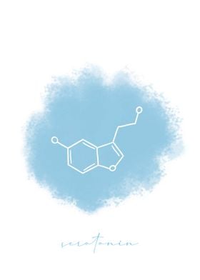 Serotonin Molecule Art