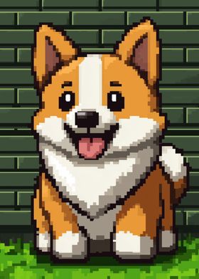 Pixelated Corgi