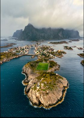 Soccer Player Island View