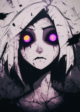 Glowing Eyes Anime Girl