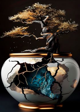 Abstract Gold Trees-preview-1