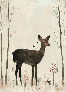 Deer in the Woods