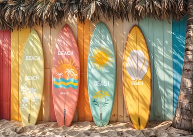 Beach Surfboard Decor