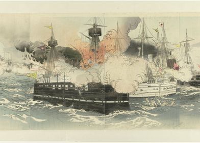 Naval Battle Print