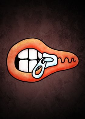 Zipper Mouth Illustration