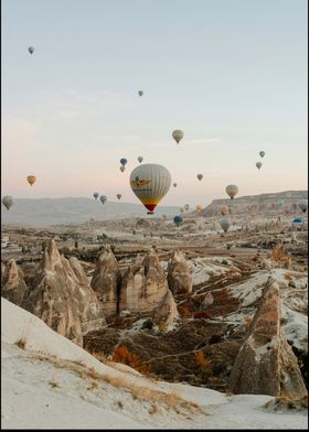 Hot Air Balloons In The Sky Of Cappadocia