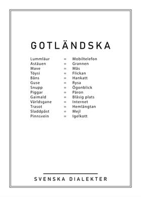 Gotland Dialect Words