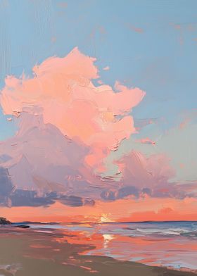 Sunset Seascape Painting