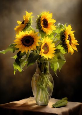 Sunflowers in Vase