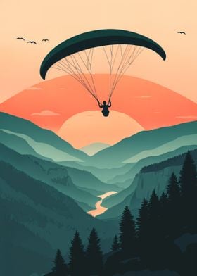 Paragliding Sunset