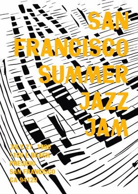 San Francisco Summer Jazz Jam Poster