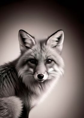 Gray Fox Portrait