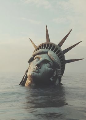 Submerged Statue of Liberty