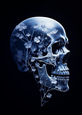 Floral X Ray Skull