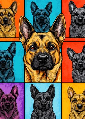 Pop Art German Shepherd