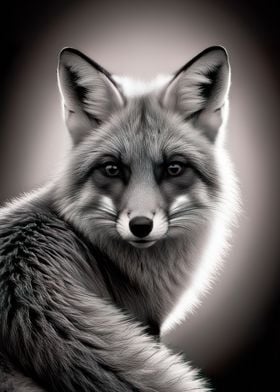 Silver Fox Portrait