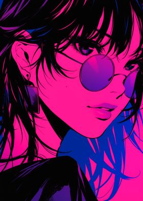 Anime Girl with Sunglasses