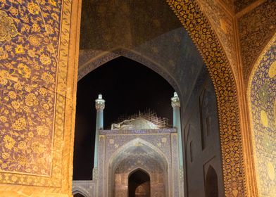 Mosque Entrance at Night