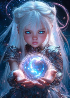 Young Mage with Crystal Orb