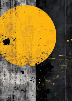 Abstract Yellow Circle