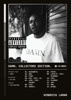 DAMN. COLLECTORS EDITION. (2017) Album by Kendrick Lamar