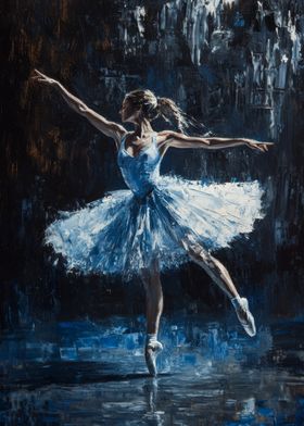 Ballet Dancer in Blue | Ballet wall art