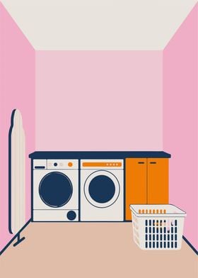 Pastel Laundry Room: Everyday Minimalism