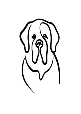 Line Art Dog Portrait