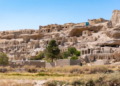 Ancient Ruins in Desert Landscape