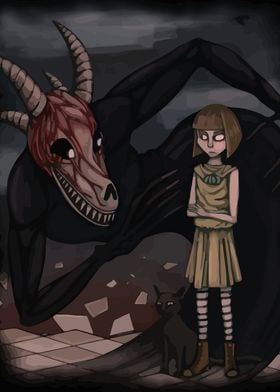 Creepy Monster and Girl