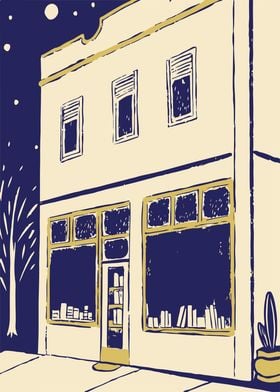 Nighttime Bookstore