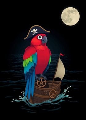 Pirate Parrot on Ship