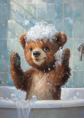 Bear in a Bubble Bath