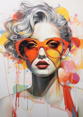 Woman in Orange Sunglasses