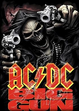 AC/DC Big Gun Skull