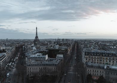 Paris Skyline with Eiffel Tower