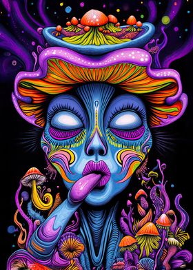 Psychedelic Shroom Spirit – Surreal Mushroom Vision