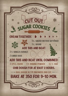 Cut Out Sugar Cookies Recipe