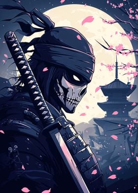 Samurai Skull Art