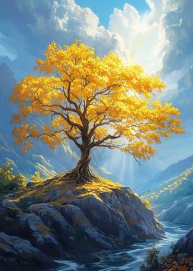 Golden Tree Landscape