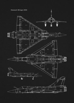 Dassault Mirage 2000 Blueprint