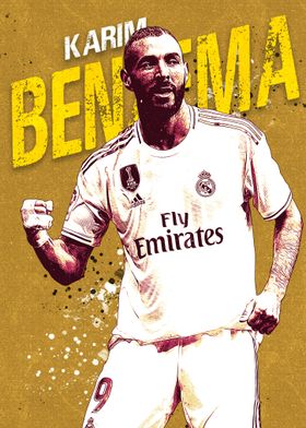 Karim Benzema Soccer Poster