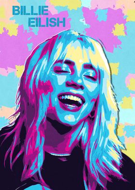 Billie Eilish Pop Art Portrait