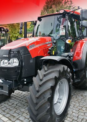 Modern red Case tractor