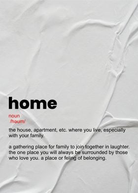 Home Definition Poster