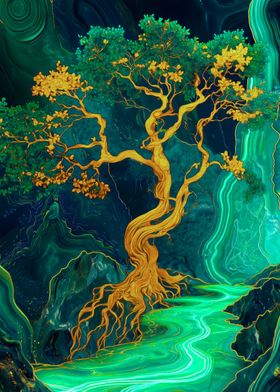 Golden Tree of Harmony Art